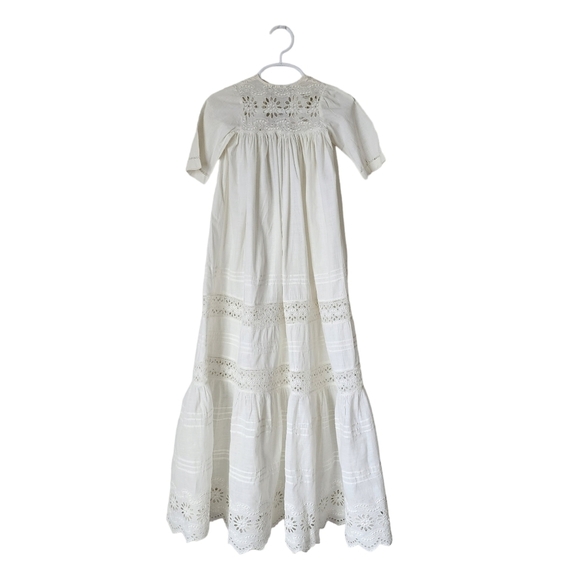 VICTORIAN Hand Embroidered Floral Christening Gown - Picture 11 of 11